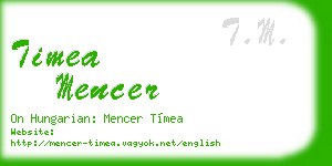 timea mencer business card